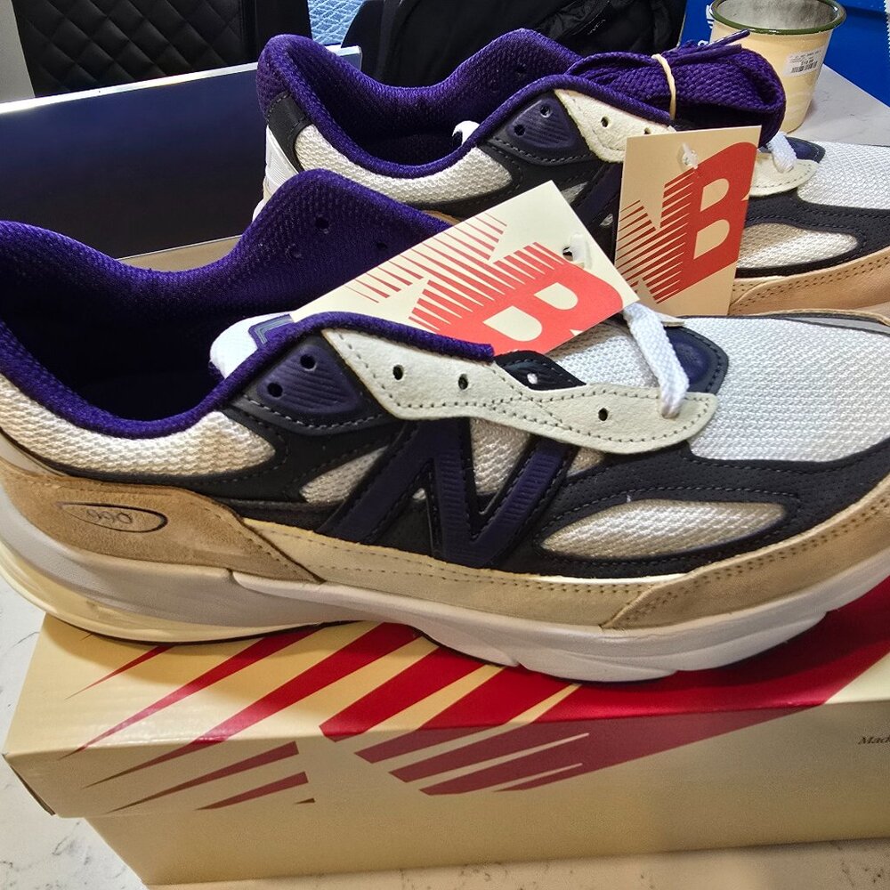 New Balance 990v6 MiUSA White Purple Made in USA Men's Shoe U990WB6 MENS SIZE 10